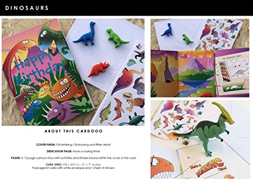 Cardoo Birthday Activity Card, Dinosaurs - The Country Christmas Loft