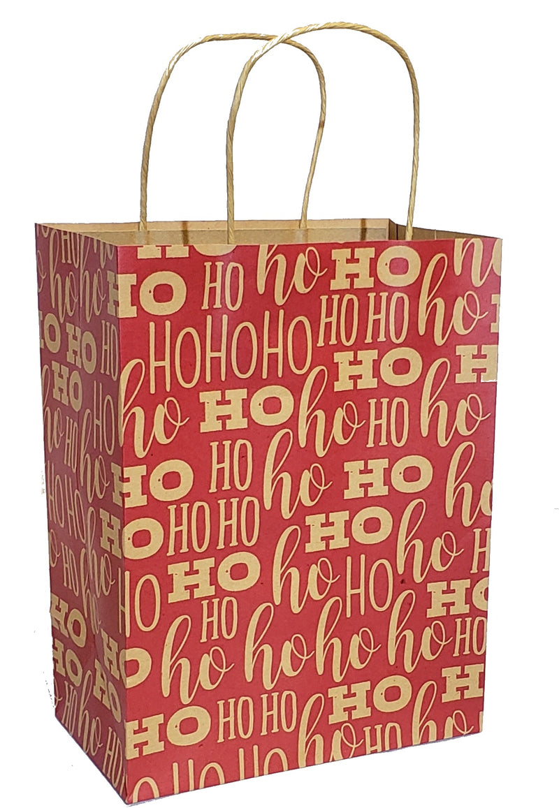 Medium Kraft Gift Bag - Ho Ho Ho - The Country Christmas Loft