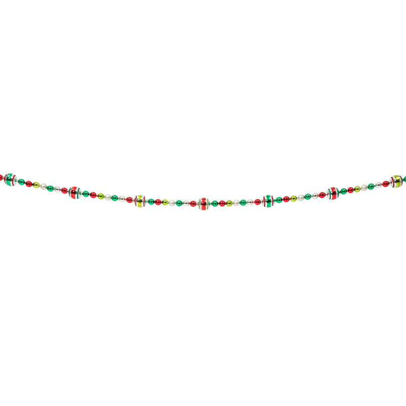 Vintage Glass Ball Garland - 7 Feet Long