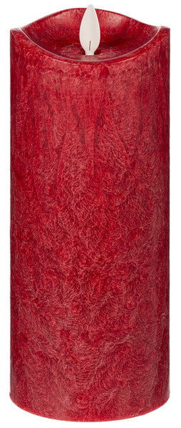 Wax LED Pillar Candle - Red - 3x8 - The Country Christmas Loft