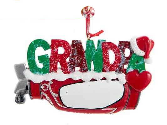 Grandpa Golf Bag Ornament - The Country Christmas Loft