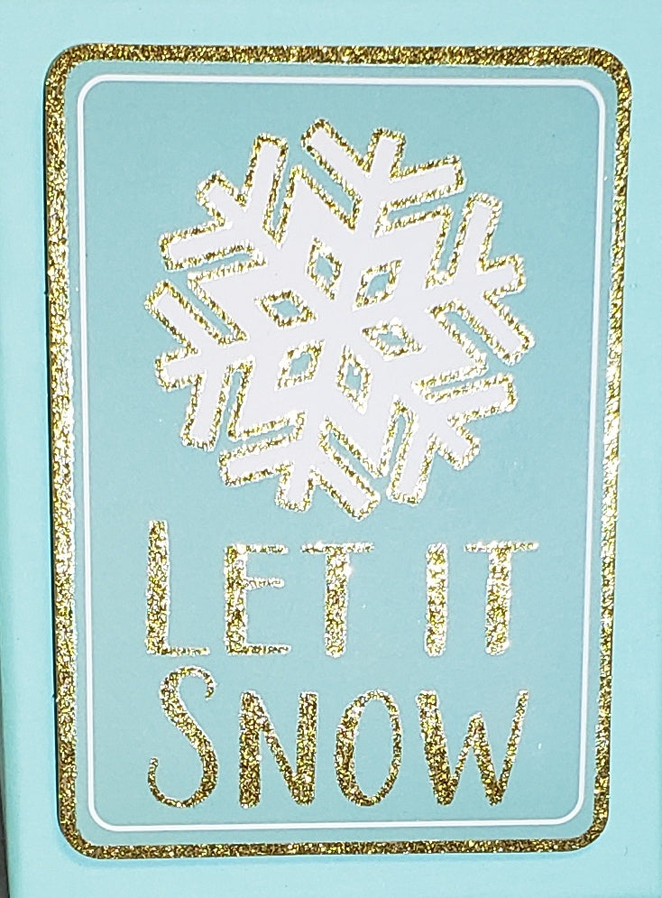 Tall Gift Card Gift Box - Let It Snow - The Country Christmas Loft