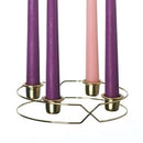 Metal 6.5 inch Advent wreath holder with candles - The Country Christmas Loft