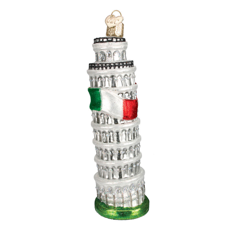 Leaning Tower of Pisa Glass Ornament - The Country Christmas Loft