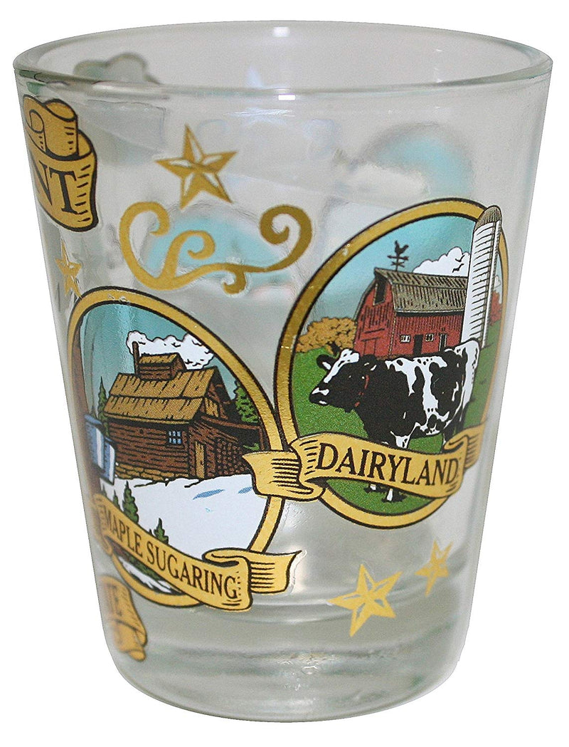 Vermont Four Icon Shot Glass - The Country Christmas Loft