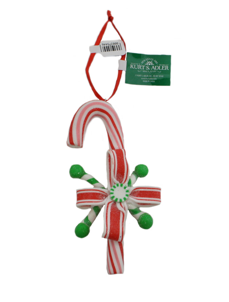 Kurt Adler Candycane Treats Hanging Ornament - Red Candy Cane - The Country Christmas Loft
