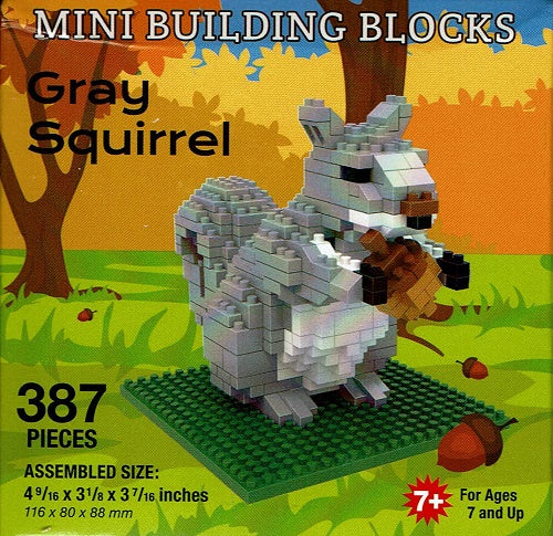 Mini Building Blocks - Gray Squirrel - The Country Christmas Loft