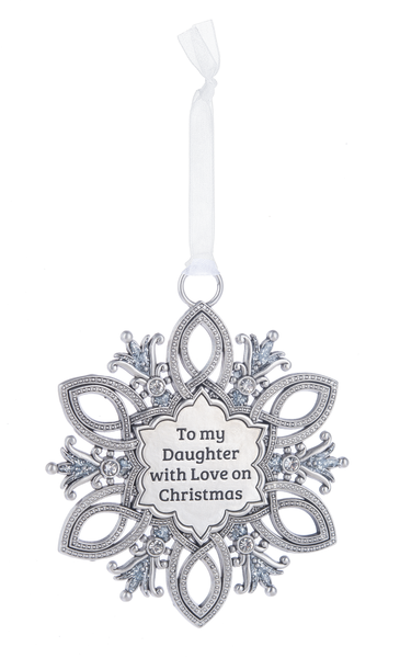 Gem Snowflake Ornament - To my Daughter with Love on Christmas - The Country Christmas Loft