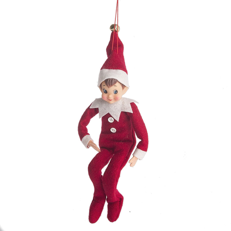 Boy Elf 12 Inch Fleece Ornament - The Country Christmas Loft