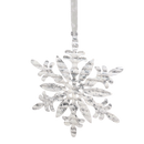 Flocked 7.5" Metal Snowflake -