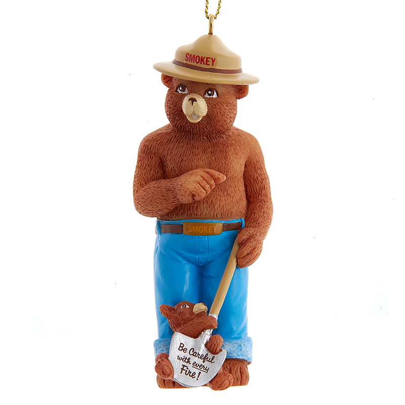 Smokey The Bear With Shovel - Ornament - The Country Christmas Loft