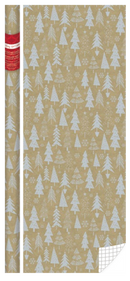 Foil Embossed Kraft Roll Wrap - 30" x 120" - Christmas Icons - Gift Shoppe >> Gift Wrap - by Paper Images