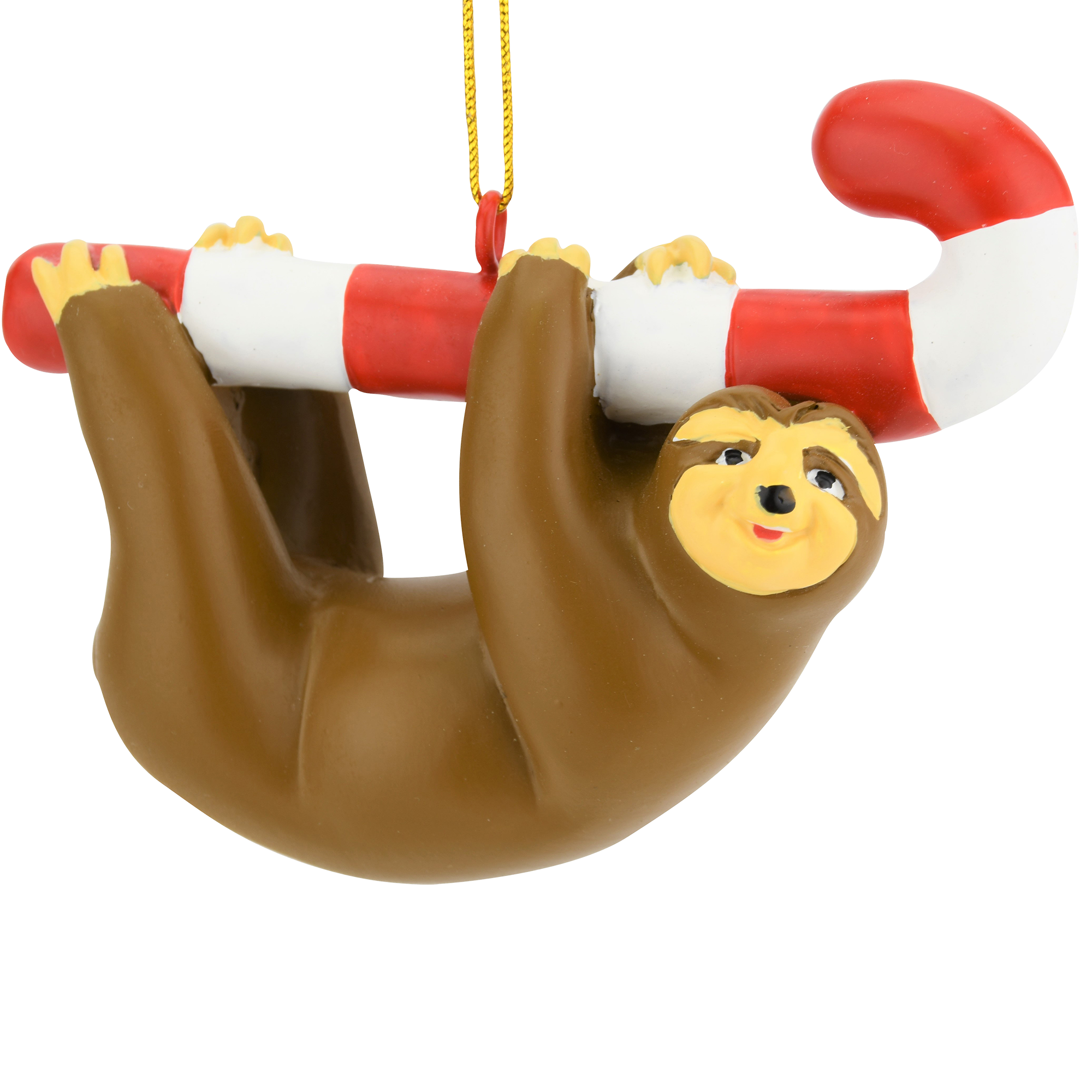 Sloth Cane Candy Cane Sloth Animal Christmas Orn | Country Christmas Loft – The ...