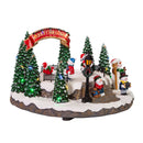 Battery-Operated LED Musical Snowman Ice Rink Table PieceLED Musical Snowman Ice Rink B/O - The Country Christmas Loft