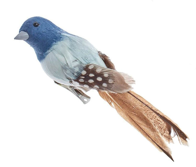 Feather Flocked Chickadee Clip-On Ornament -