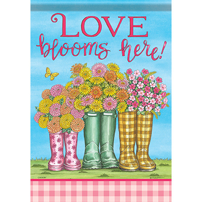 Love Blooms Durasoft Large Flag - 28" x 40" - The Country Christmas Loft