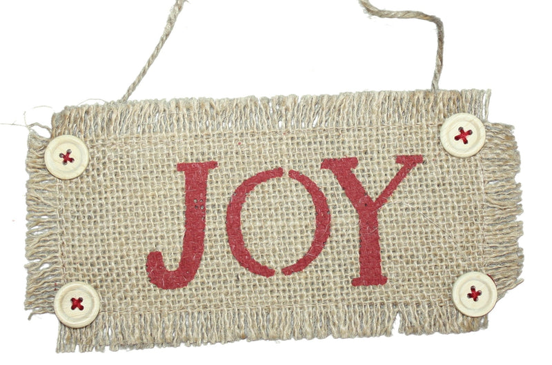 7 Inch Burlap Word Ornament - Hope - The Country Christmas Loft