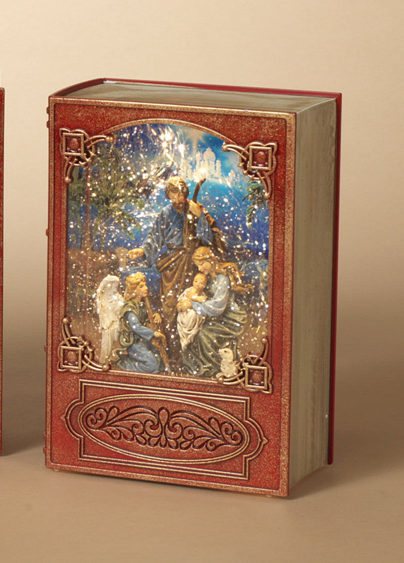 Lighted Spinning Waterglobe Book - - The Country Christmas Loft