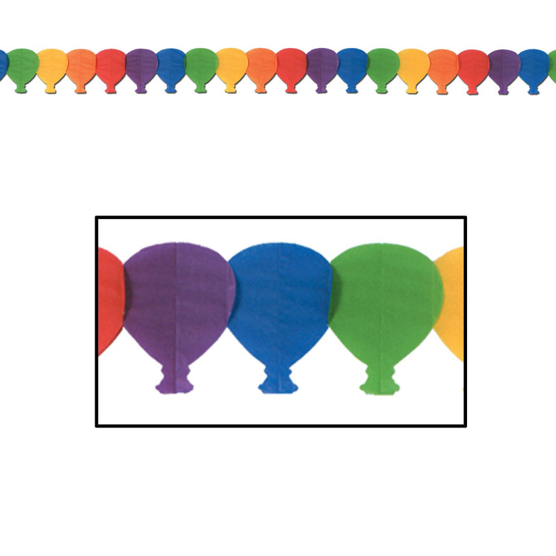 12 foot Paper Garland - Balloons
