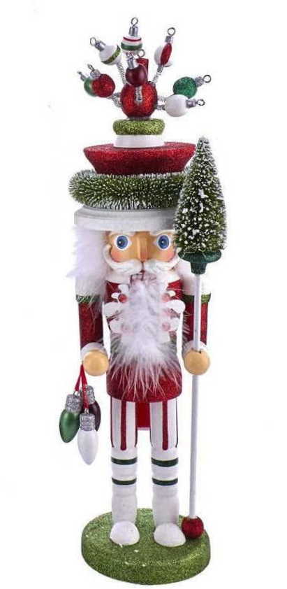 Hollywood Nutcrackers Whimsical Collection - red, white and green ornament hat - The Country Christmas Loft