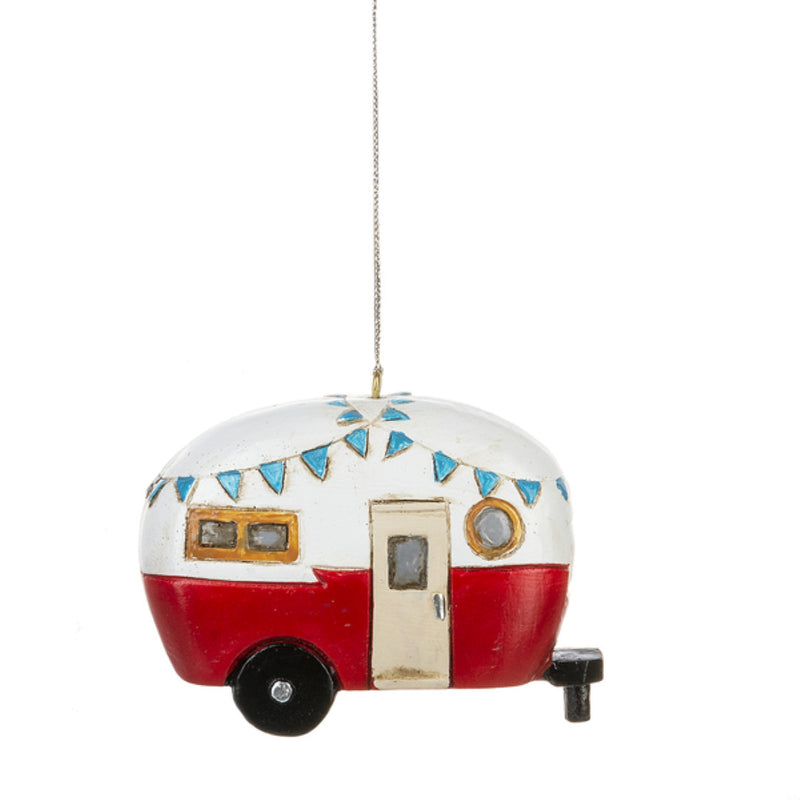 Classic Camping Trailer Ornament - Red - The Country Christmas Loft