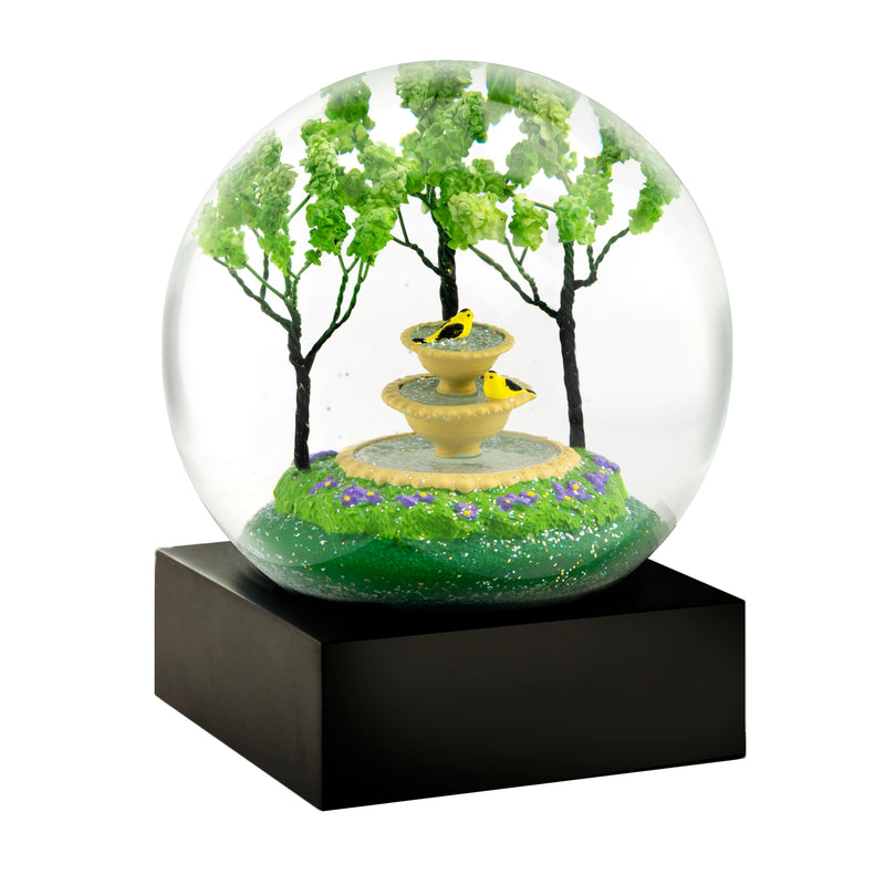 Goldfinch Fountain Snow Globe - The Country Christmas Loft