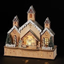 LED Wooden Church with Nativity Scene - 12 inch - The Country Christmas Loft