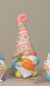Easter Gnome Figurine - 6 Inch - Carrying a Carrot - The Country Christmas Loft
