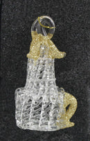 Spunglass Ornament - Gold Reindeer - The Country Christmas Loft
