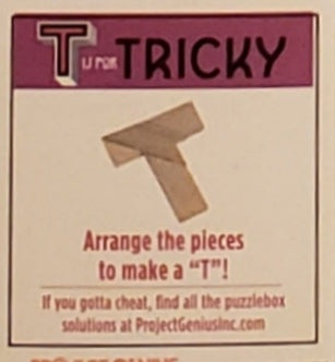 Puzzlebox Brainteaser - T is for Tricky - The Country Christmas Loft