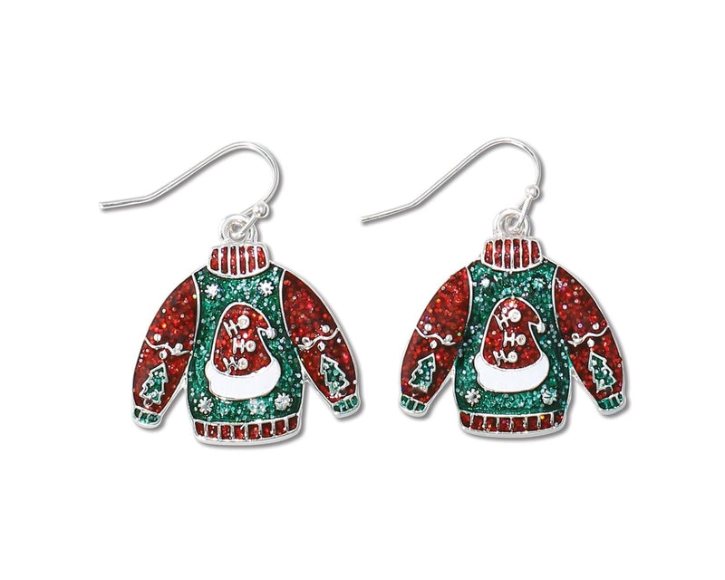 Santa Ho Ho Sweater - Earrings - The Country Christmas Loft