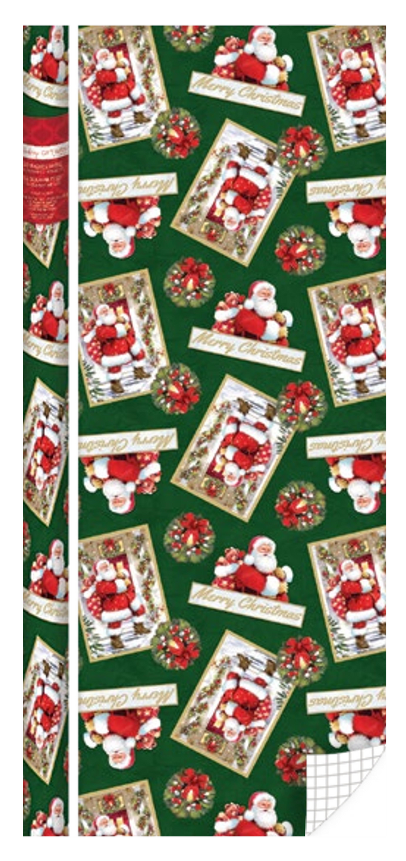 Traditional Roll Wrap - 30" x 168" - Santa - The Country Christmas Loft