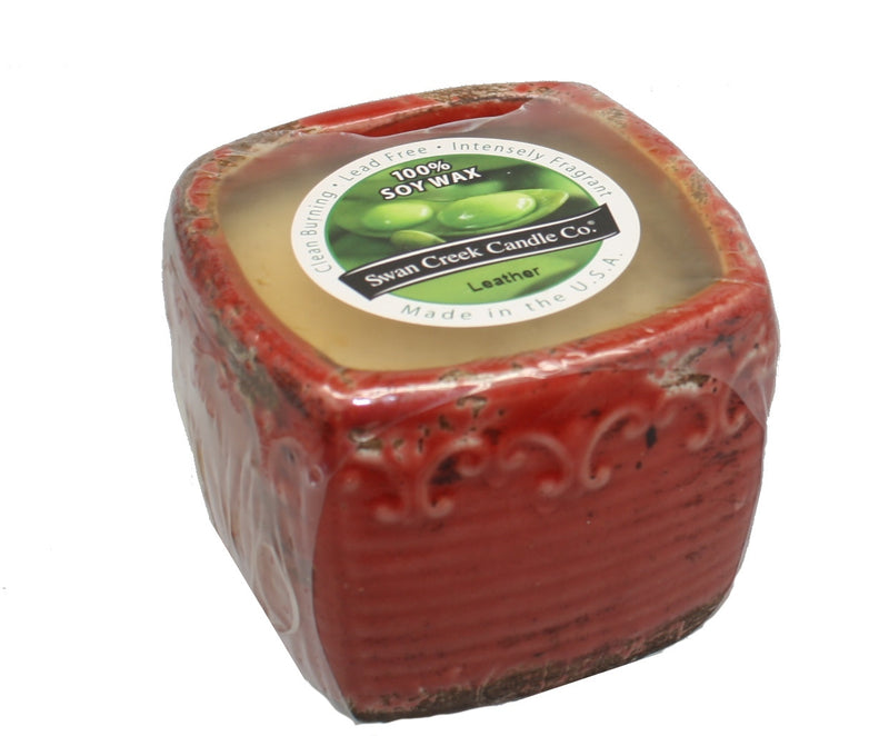 Leather Soy Candle - The Country Christmas Loft