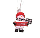 Cozy Snowman Ornament (Letters G - R) - - The Country Christmas Loft