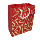 Candy Canes on Red Gift Bag -