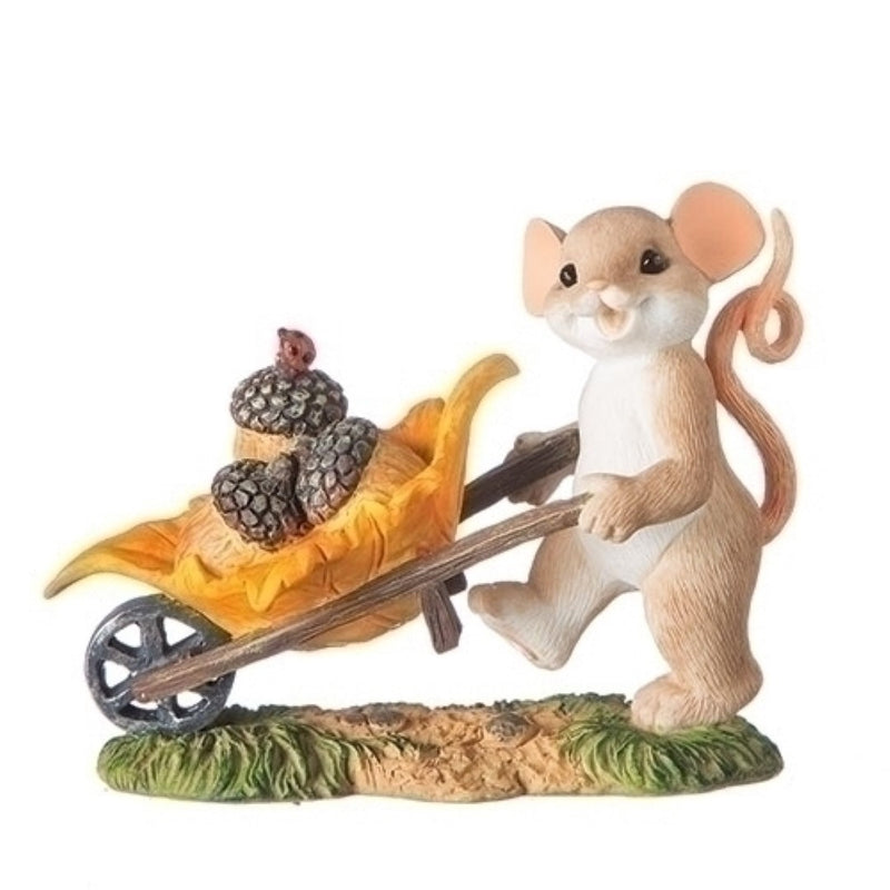 Charming Tails Mouse with a Wheelbarrow - The Country Christmas Loft