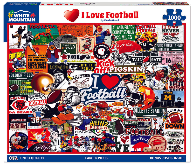 I Love Football - 1000 Piece Jigsaw Puzzle