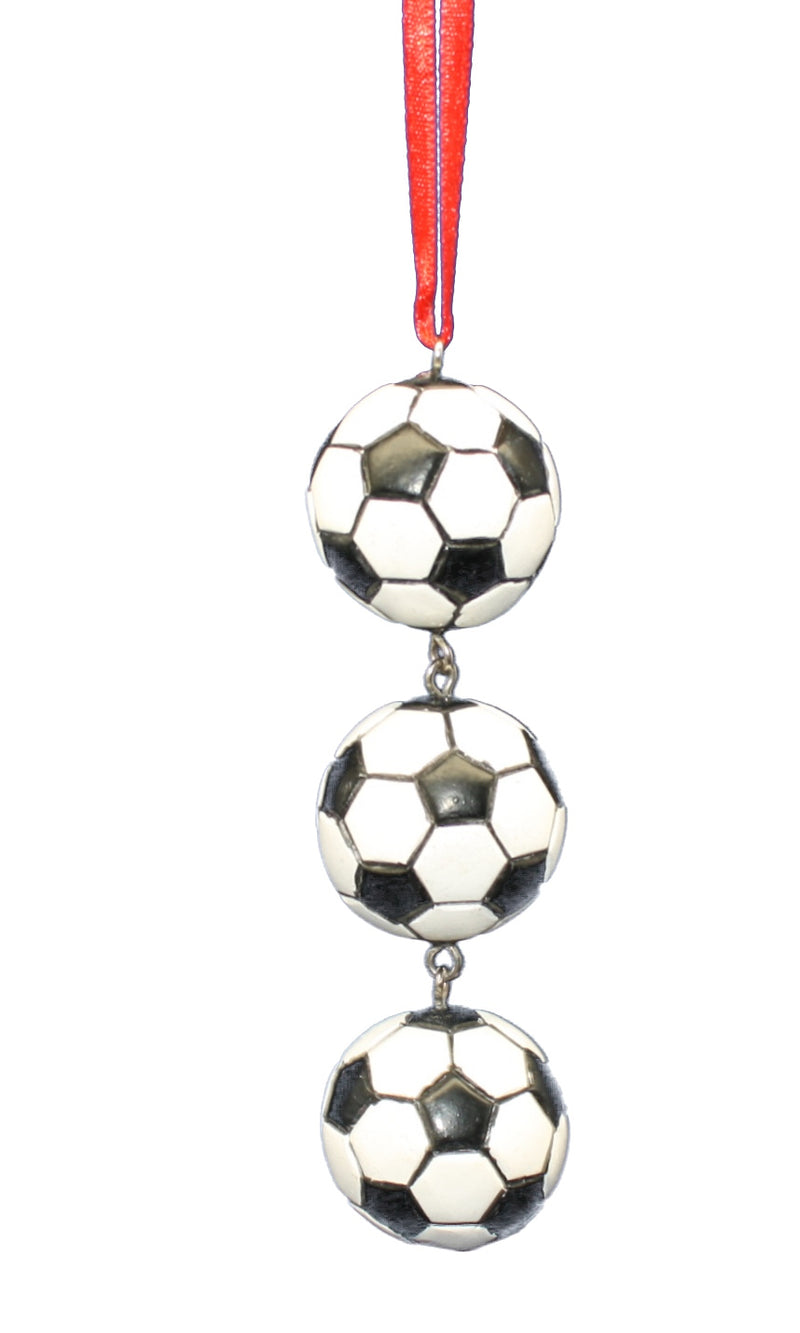 Sports Ball Swag Ornament - Soccer - The Country Christmas Loft
