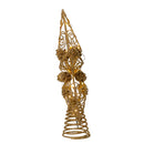 30-Light Warm White Fairy LED Gold Star Treetop - 11.5 Inch