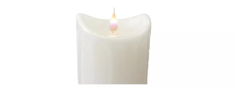 LED Textured Candle - 4x6 - White - The Country Christmas Loft