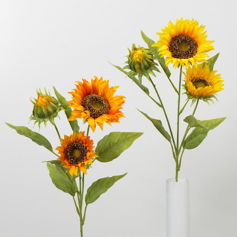 Three Bloom Sunflower Stem - The Country Christmas Loft