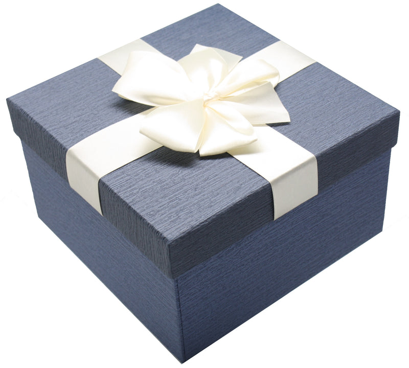 Elegant Square Gift Box - Blue Small