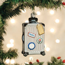 Rolling Suitcase Glass Ornament