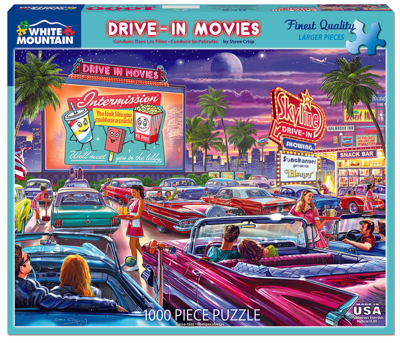 Drive-In Movie - 1000 Piece Jigsaw Puzzle - The Country Christmas Loft