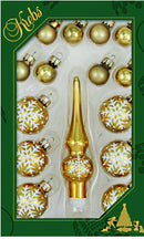 Christmas by Krebs Mini Trimsets with Topper -  Gold - The Country Christmas Loft