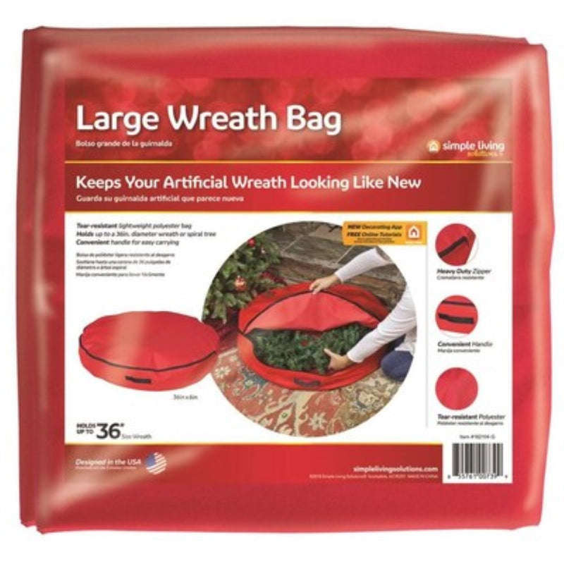 36-in Polyester Holiday Wreath Storage Bag - The Country Christmas Loft