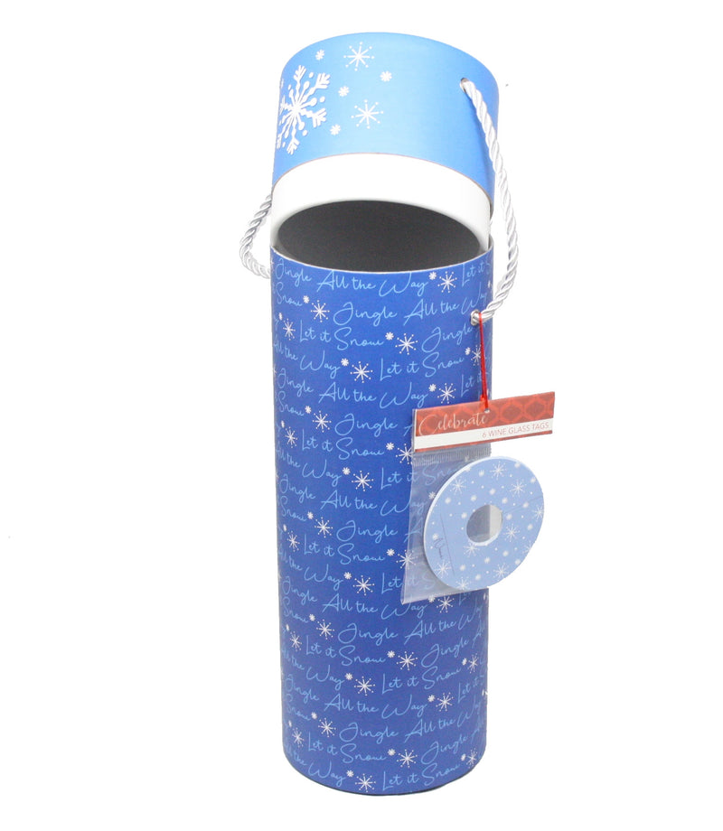 Christmas Wine Box Tube - Snowflake