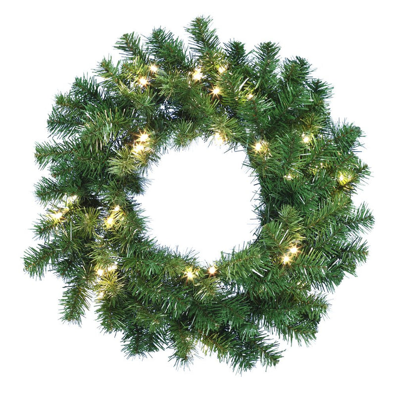B/O Douglas Fir Wreath W/30 Lights - The Country Christmas Loft