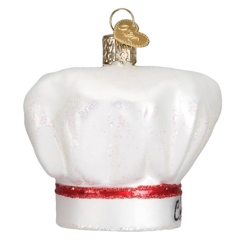 Chef Hat Glass Ornament - The Country Christmas Loft