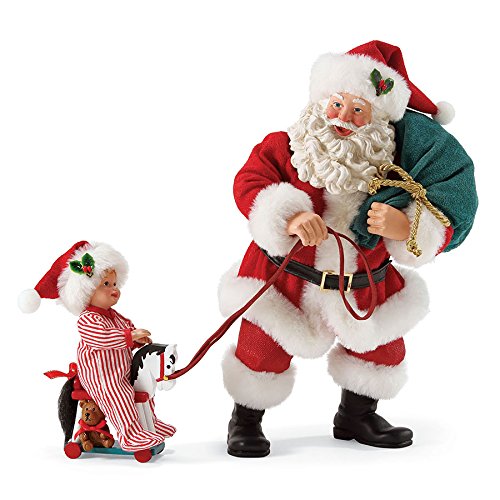 Possible Dreams Santa Claus Giddy Up Clothtique Christmas Figurine - The Country Christmas Loft